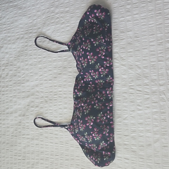 NWT*J CREW Topstitched scoopneck bikini top navy twilight berry womens 3X #BE725 - Picture 2 of 12